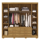 Guarda Roupa Casal Canadá 6 Portas Nature Brisa Vila Rica