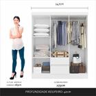 Guarda Roupa Casal Cancun 6 Portas 2 Gavetas Branco - Móveis