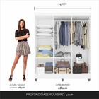 Guarda Roupa Casal Cancun Sem Gavetas 6 Pts Branco - Móveis A