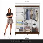 Guarda Roupa Casal Cancun Sem Gavetas 6 Pts Cap/gra - Móveis