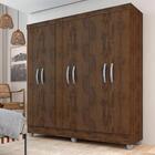 Guarda Roupa Casal Cancun Sem Gavetas 6 Pts Capucci - Móveis