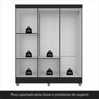 Guarda Roupa Casal Cancun Sem Gavetas 6 Pts Preto Fosco - M.a