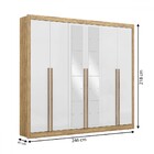 Guarda-roupa Casal Cannes 6 Portas 6 Gavetas Com Espelho Capu