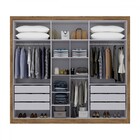 Guarda-roupa Casal Cannes 6 Portas 6 Gavetas Com Espelho Ipê/