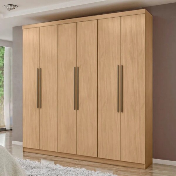 Guarda Roupa Casal Canoas Mapi Móveis 6 Portas 3 Gavetas - Am