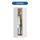 Guarda-roupa Casal Canto 1 Porta Infinity Branco Line