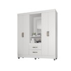 Guarda Roupa Casal Capela Com Espelho 4 Portas E 2 Gavetas E