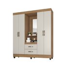 Guarda Roupa Casal Capela Com Espelho 4 Portas E 2 Gavetas E