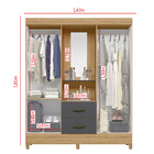 Guarda Roupa Casal Capelinha 4 Portas 2 Gavetas Mobi Albatroz