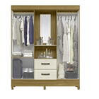 Guarda Roupa Casal Capelinha 4 Portas 2 Gavetas Mobi Albatroz