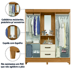 Guarda Roupa Casal Capelinha 4 Portas 2 Gavetas Mobi Albatroz