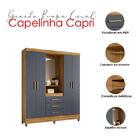 Guarda Roupa Casal Capelinha Capri E Cômoda Georgia Freijó Ci