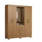 Guarda-roupa Casal Capelinha Com Espelho 4 Portas 3 Gavetas 5