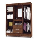 Guarda Roupa Casal Capelinha Fortaleza 4 Portas Imbuia/rústic