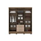 Guarda Roupa Casal Capelinha Grafite 7 Portas 3 Gavetas E Esp