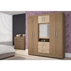 Guarda Roupa Casal Capelinha Grafite 7 Portas 3 Gavetas E Esp