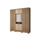 Guarda Roupa Casal Capelinha Grafite 7 Portas 3 Gavetas E Esp