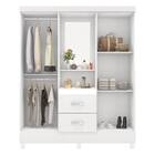 Guarda Roupa Casal Capelinha Lord Com Espelho 4 Portas 2 Gave