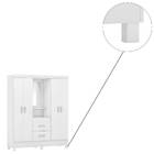 Guarda Roupa Casal Capelinha Lord Com Espelho 4 Portas 2 Gave