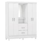 Guarda Roupa Casal Capelinha Lord Com Espelho 4 Portas 2 Gave