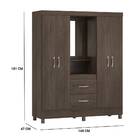 Guarda Roupa Casal Capelinha Lord Com Espelho 4 Portas 2 Gave