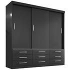 Guarda Roupa Casal Capri 3 Portas Correr 9 Gav