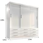 Guarda Roupa Casal Capri 3 Portas Correr 9 Gav