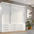 Guarda Roupa Casal Capri 3 Portas Correr 9 Gav