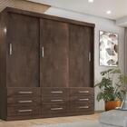 Guarda Roupa Casal Capri 3 Portas Correr 9 Gav