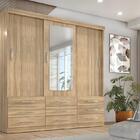 Guarda Roupa Casal Capri 3 Portas Correr 9 Gav C/ Espelho