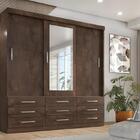 Guarda Roupa Casal Capri 3 Portas Correr 9 Gav C/ Espelho