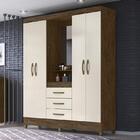 Guarda Roupa Casal Capri 4 Portas E 3 Gavetas Capelinha Com E