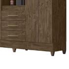 Guarda Roupa Casal Capri 4 Portas E 3 Gavetas Capelinha Com E