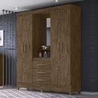 Guarda Roupa Casal Capri 4 Portas E 3 Gavetas Capelinha Com E