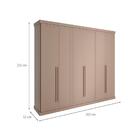 Guarda-roupa Casal Capri 6 Portas 6 Gavetas Freijó E Titânio