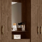 Guarda Roupa Casal Capri Com Espelho 4 Portas Castanho Wood M