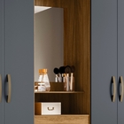 Guarda Roupa Casal Capri Com Espelho 4 Portas Freijó Cinza Mo