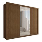 Guarda-roupa Casal Carol 3 Portas De Correr Com Espelho 4 Gav