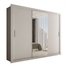 Guarda-roupa Casal Carol 3 Portas De Correr Com Espelho 4 Gav