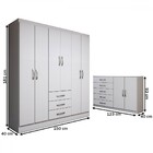 Guarda-roupa Casal Carter 6 Portas 3 Gavetas Com Cômoda 2 Por