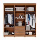 Guarda-roupa Casal Casal 6 Portas 3 Gavetas Com Espelho Com P