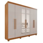 Guarda-roupa Casal Casal 6 Portas 3 Gavetas Com Espelho Com P