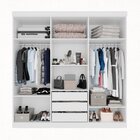 Guarda-roupa Casal Casal 6 Portas 3 Gavetas Com Espelho Roma