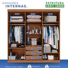 Guarda-roupa Casal Casal 6 Portas 3 Gavetas Com Espelho Roma