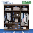 Guarda-roupa Casal Casal 6 Portas 3 Gavetas Com Espelho Roma