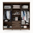 Guarda-roupa Casal Casal 6 Portas 3 Gavetas Roma Espresso Móv