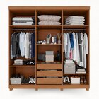 Guarda-roupa Casal Casal 6 Portas 3 Gavetas Roma Espresso Móv