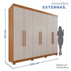 Guarda-roupa Casal Casal 6 Portas 3 Gavetas Roma Espresso Móv