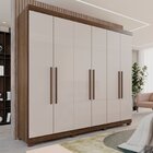 Guarda-roupa Casal Casal 6 Portas 3 Gavetas Roma Espresso Móv