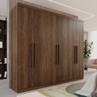 Guarda-roupa Casal Casal 6 Portas 3 Gavetas Roma Espresso Móv